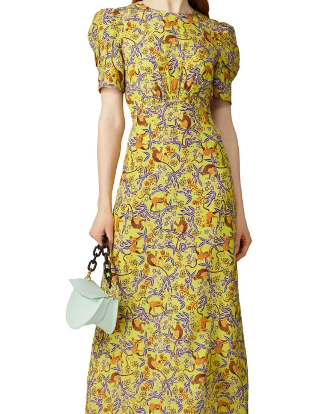 SALONI Bianca Midi Floral Dress